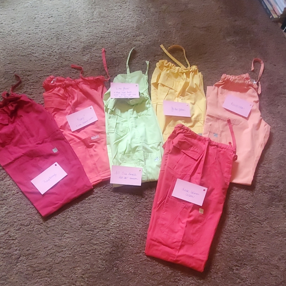 BNWOT, except lime green, Butter soft scrub pants